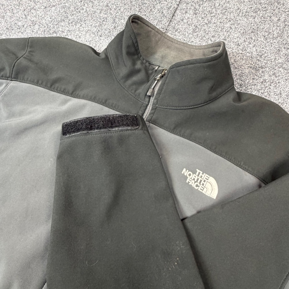 The North Face Apex Bionic Mens XL Grey Black Softshell Windbreaker Jacket - Picture 1 of 10
